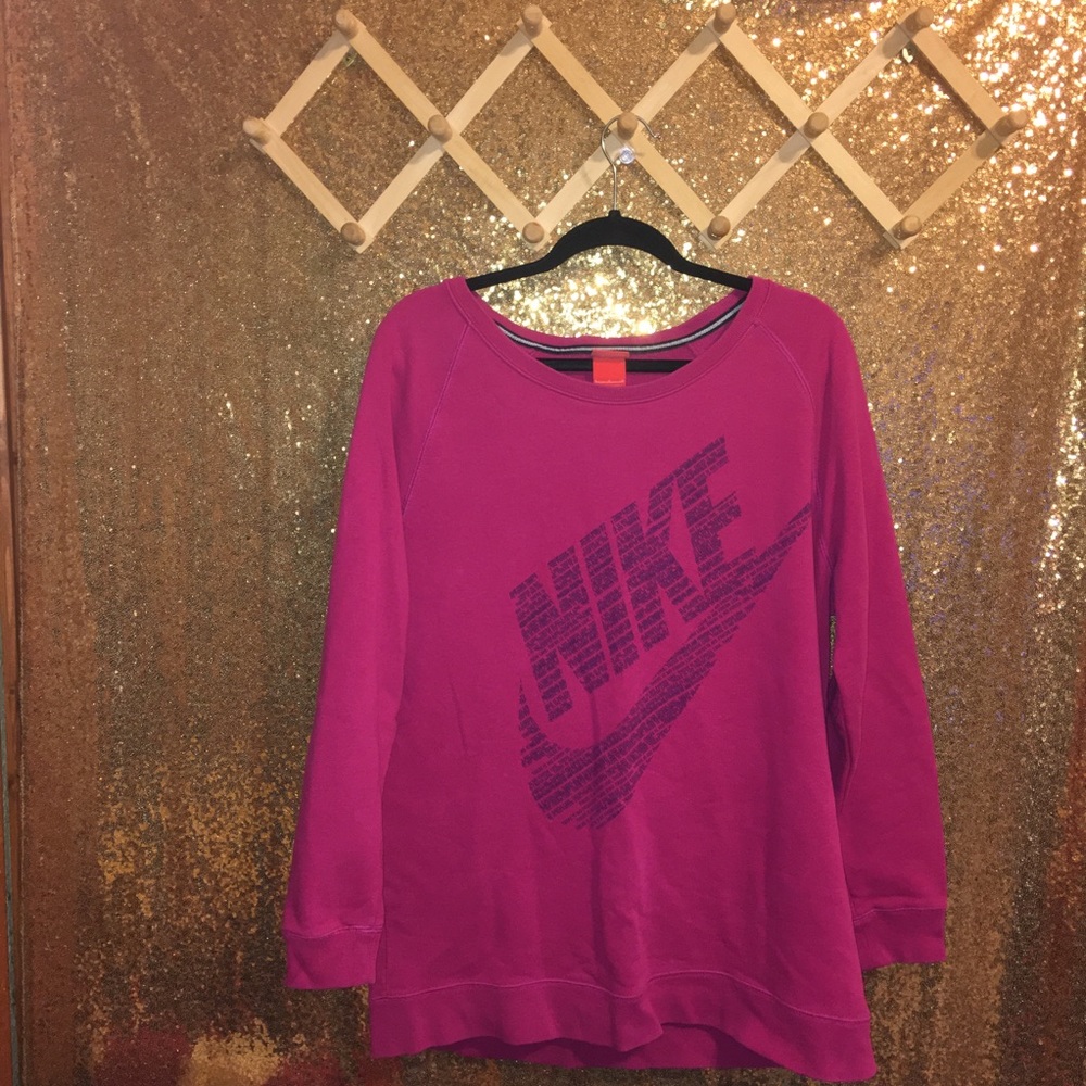 🌊Magenta Nike Just Do It Long Sweater Sweatshirt
